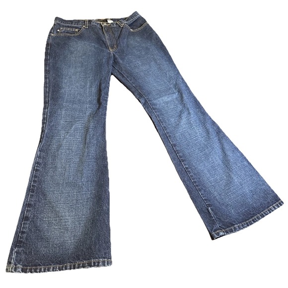 Express Denim - Express Jeans Extreme Flare Womens 11/12R Medium Wash Denim Low Rise Y2K